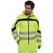Beeswift Eton High Visibility Soft Shell Jacket Saturn YellowNavy Blue 4XL ET40SY4XL BSW16270