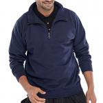 Beeswift Quarter Zip Sweatshirt Navy Blue 6XL CLQZSSN6XL BSW16355