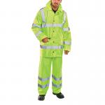 Beeswift Lightweight EN471 EN343 Jacket/Trouser Suit Saturn Yellow 4XL BSW16567