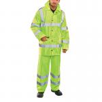 Beeswift Lightweight EN471 EN343 JacketTrouser Suit Saturn Yellow 6XL TS8SY6XL BSW16569