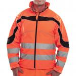 Beeswift Eton High Visibility Soft Shell Jacket Orange/Black 4XL BSW16887