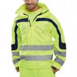 Beeswift Eton High Visibility Breathable EN471 Jacket Saturn Yellow 5XL ET45SY5xL BSW16895