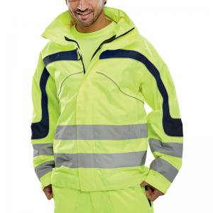 Beeswift Eton High Visibility Breathable EN471 Jacket Saturn Yellow