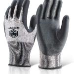 Beeswift Microfoam Nitrile Cut 3 Gloves Black L BSW17155
