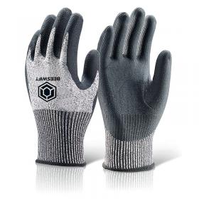 Beeswift Microfoam Nitrile Cut 3 Gloves Black XL KS3XL BSW17158