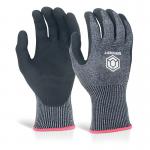 Beeswift Microfoam Nitrile Cut 5 Gloves Black L KS5L BSW17159