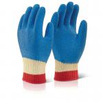 Beeswift Reinforced Latex Gloves Full Cuff 1 Pair Blue L BSW17173