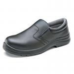 Beeswift Micro-Fibre Steel Toe S2 Slip-On Shoe 1Pr Black 4 CF83304 BSW18045