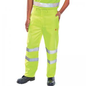 Beeswift High Visibility Fire Retardant Anti Static Trousers Saturn
