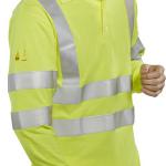 Beeswift Fire Retardant High Visibility Anti-Static Long Sleeve Polo Shirt Saturn Yellow 4XL BSW18829