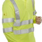 Beeswift Fire Retardant High Visibility Anti-Static Long Sleeve Polo Shirt BSW18830