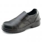 Beeswift Ladies Dual Density PU S1 Slip On Shoe 1Pr Black 6 CF12BL06 BSW19485