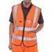 Beeswift Executive High Visibility Waistcoat Orange 4XL BSW19547