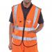 Beeswift Executive High Visibility Waistcoat Orange 4XL BSW19547