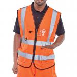 Beeswift Executive High Visibility Waistcoat Orange M WCENGEXECORM BSW19550