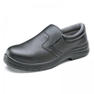 Beeswift Micro-Fibre Steel Toe S2 Slip-On Shoe 1Pr Black 10.5