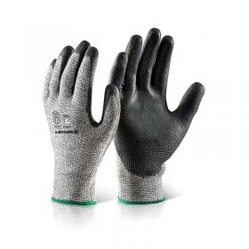 Beeswift PU Coated Cut 5 Gloves Black L KSPU5L BSW19871