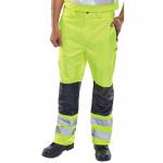 Beeswift Contrast Hi Vis Trousers Saturn Yellow L BSW20446