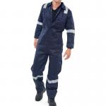Beeswift Burgan Boilersuit Fire Retardant Anti-Static Navy Blue 54 CFRASBBSN54 BSW20600
