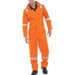 Beeswift Burgan Boilersuit Fire Retardant Anti-Static Orange 36 BSW20603