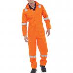 Beeswift Burgan Boilersuit Fire Retardant Anti-Static Orange 38 BSW20604