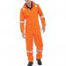 Beeswift Burgan Boilersuit Fire Retardant Anti-Static Orange 40 BSW20605