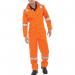 Beeswift Burgan Boilersuit Fire Retardant Anti-Static Orange 48 CFRASBBSOR48 BSW20609