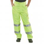 Beeswift Ladies Polycotton High Visibility Trousers Saturn Yellow 30 LPCTENSY30 BSW21933
