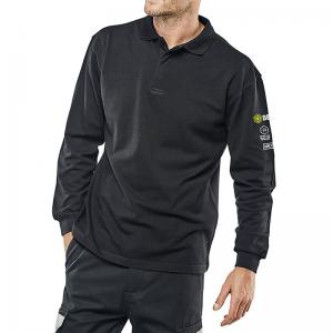 Beeswift Arc Flash Polo Shirt Flame Retardant Anti-Static Navy Blue