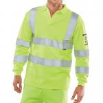 Beeswift Arc Flash High Visibility Polo Shirt Fire Retardant Anti-static Saturn Yellow 4XL BSW22550