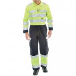 Beeswift ARC Flash High Visibility Coverall Saturn Yellow/Navy Blue 40 BSW22600