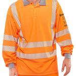 Beeswift Arc Flash Long Sleeve Polo Shirt GO/RT Standards Orange S BSW22938