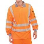 Beeswift Arc Flash Long Sleeve Polo Shirt GORT Standards Orange L CARC51ORL BSW22940