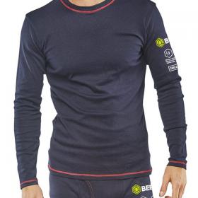Beeswift ARC Compliant Long Sleeve T-Shirt Under Garment Flame Retardant Anti-Static Navy Blue S BSW23020