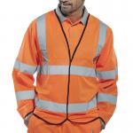 Beeswift High Visibility Long Sleeve Jerkin Orange L Orange Large BSW23055