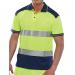 Beeswift PK Two Tone High Visibility Short Sleeve Polo Shirt Saturn YellowNavy Blue XS BSW23171