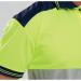 Beeswift PK Two Tone High Visibility Short Sleeve Polo Shirt Saturn Yellow/Navy Blue S BSW23172