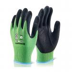 Beeswift Kutstop Microfoam Nitrile Gloves Cut Level 5 Green 2XL BSW23315