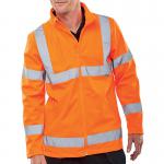 Beeswift Soft Shell Lightweight High Visibility Jacket Orange S SS20471ORS BSW23325