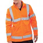 Beeswift Soft Shell Lightweight High Visibility Jacket Orange 3XL BSW23330