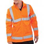 Beeswift Soft Shell Lightweight High Visibility Jacket Orange 4XL BSW23331