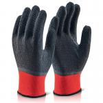 Beeswift Multipurpose Fully Coated Latex Polyester Knitted Gloves Black L BSW23406