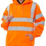 Beeswift Pull On Hoody Sweatshirt Orange S BSW24605
