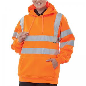Beeswift Pull On Hoody Hi Vis Sweatshirt Orange M BSSSH25ORM BSW24606