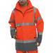 Beeswift Two Tone Breathable High Visibility Traffic Jacket Red/Grey 4XL BSW24657