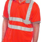 Beeswift High Visibility Short Sleeve Polo Shirt Red S BSW24678