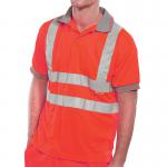 Beeswift High Visibility Short Sleeve Polo Shirt Red S BSW24678