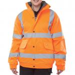 Beeswift High Visibility Fleece Lined Bomber Jacket Orange Small BSW24702