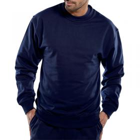 Beeswift Click Polycotton Sweatshirt Navy Blue XS BSW24728