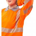 Beeswift High Visibility Executive Long Sleeve Polo Shirt Orange L BSW24753